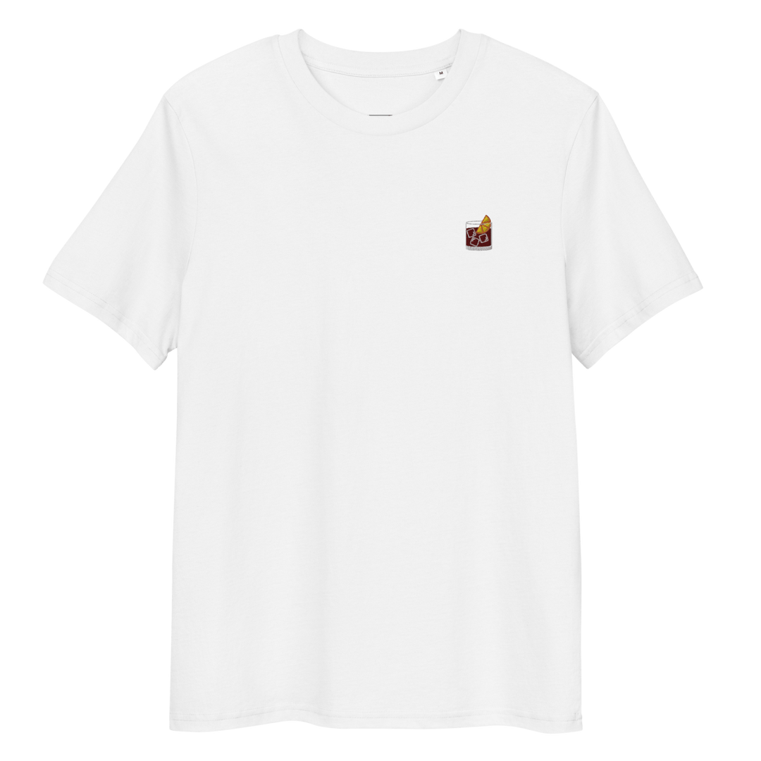 The Negroni Glass organic t-shirt - White - Cocktailored