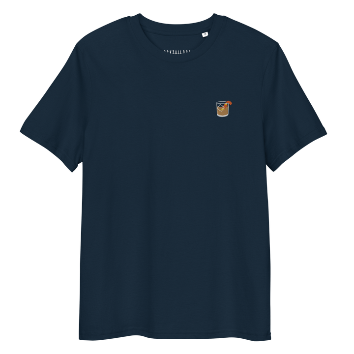 The Old Fashioned Glass organic cotton t-shirt - French Navy - Cocktailored