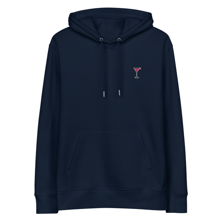 The Cosmopolitan Glass eco hoodie - French Navy - Cocktailored