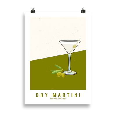 The Dry Martini Poster - 50x70 cm - - Cocktailored