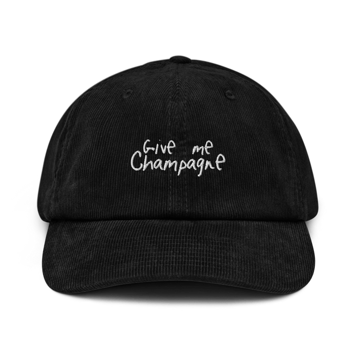The Give Me Champagne Corduroy hat - Black - Cocktailored