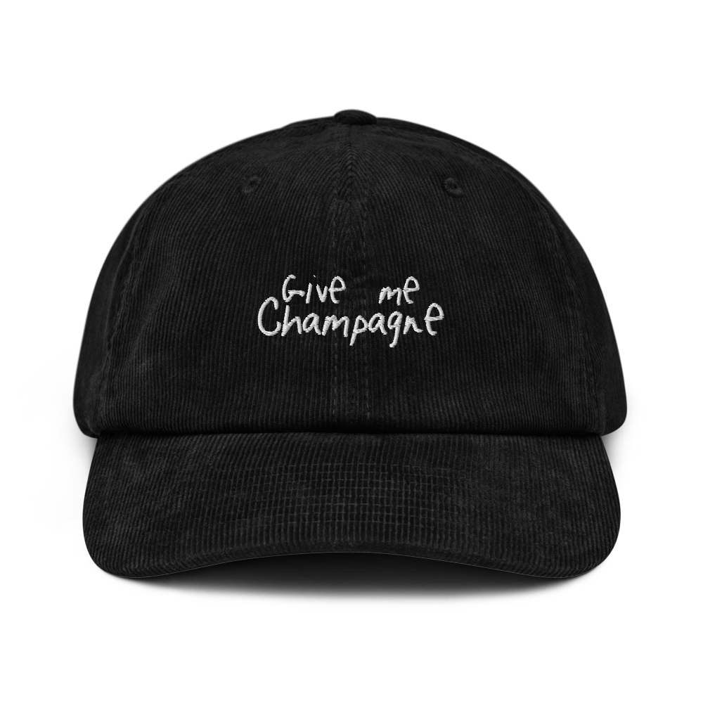 Casquette en Velours Côtelé Give Me Champagne