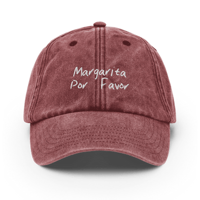 The Margarita Por Favor Vintage Hat - Vintage Red - - Cocktailored