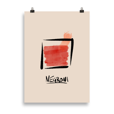 The Painted Negroni Poster - 50x70 cm - - Cocktailored
